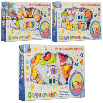 Музыкальная карусель на кроватку "Сонні оченята" M1176U/R G-Rich