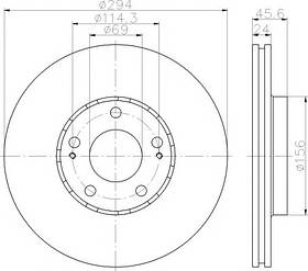 Тормозной диск передний Peugeot 4007(2007-) TEXTAR PRO 92135203