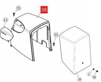 Кришка передня частина RB350 (PPD0892А.4540)