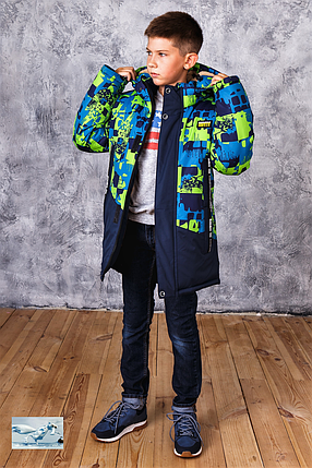 Зимова куртка з хутряним підстібкою для хлопчика, фото 2