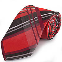 Краватка поліестерова стандартна червоно-чорна Schönau (Шонау)-75