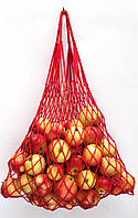 Авоська Шоппер - хлопковая сумка ручной работы для покупок красная до 20 кг