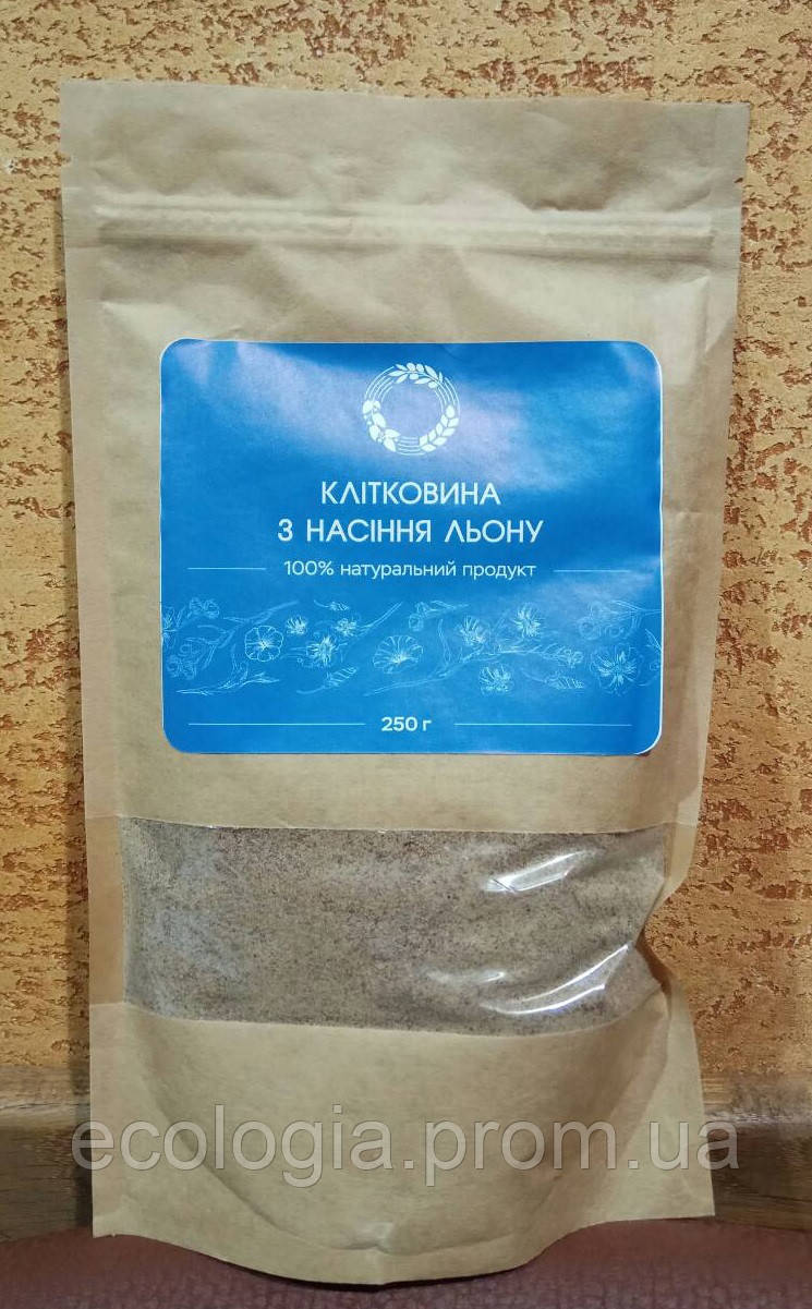 Клітковина з насіння Льону 100% натуральний продукт, лляна клітковина, 250 гр, Земледар, Івано-Франківськ.