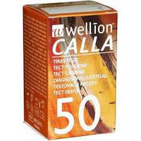 Тест-полоски для тестирования уровня глюкозы в крови Wellion Calla 50 штук