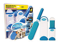 Щетка для удаления шерсти Reusable Pet Fur Remover With Self Cleaning Base