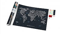 Скретч карта мира Travel Map Letters World (английский язык) в тубусе