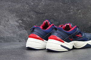 Чоловічі кросівки Nike M2K Tekno,темно сині з червоним, фото 2