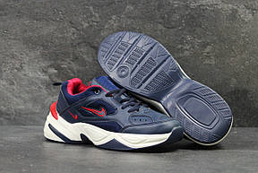 Чоловічі кросівки Nike M2K Tekno,темно сині з червоним, фото 2