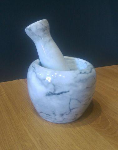 Ступка з товкачем мармурова Dynasty 15007 для спецій трав ручний млин