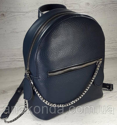 116-XL Натуральна шкіра РОЗМІР XL Міський рюкзак Шкіряний рюкзак синій Рюкзак жіночий синій шкіряний, фото 1