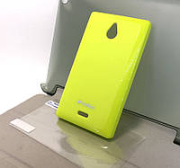 Чехол для Nokia X, A110 силиконовый накладка бампер противоударный Melkco пленка