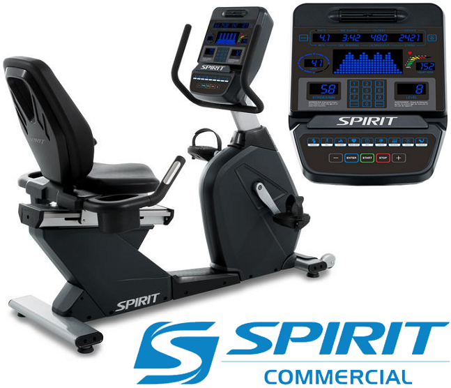 Професійний горизонтальний велотренажер Spirit CR900. З монітором