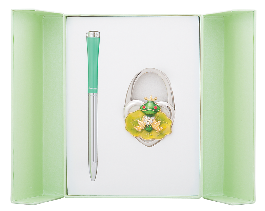 Набір подарунковий "Fairy Tale": ручка (Ш) + гачок д сумки, зелений LS.122027-04 Langres