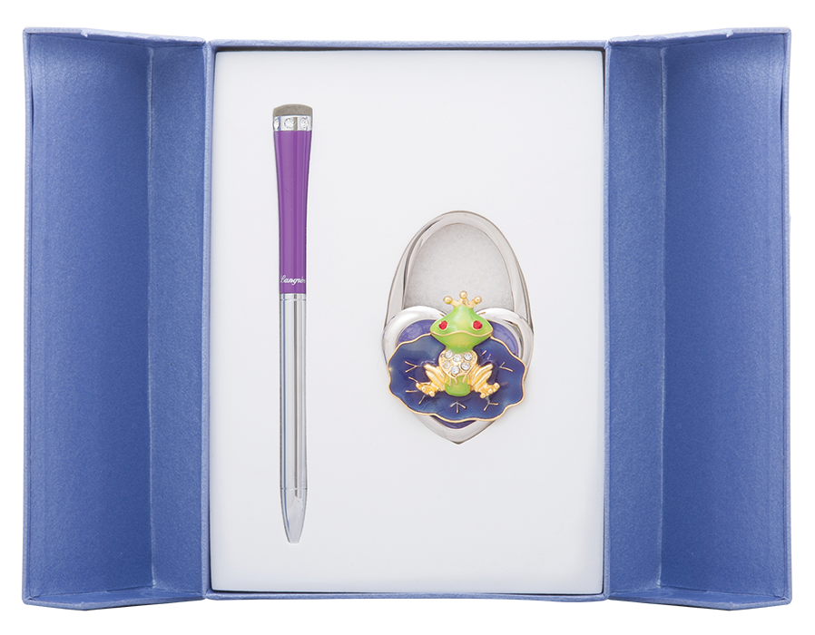 Набір подарунковий "Fairy Tale": ручка (Ш) + гачок д сумки, фіолет. LS.122027-07 Langres