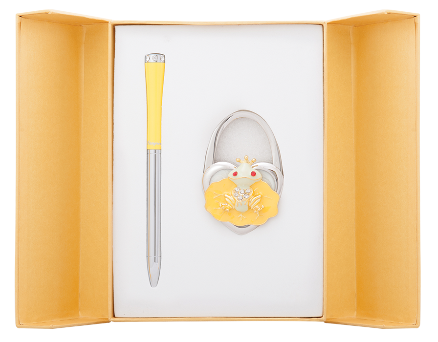 Набір подарунковий "Fairy Tale": ручка (Ш) + гачок д сумки, жовтий LS.122027-08 Langres
