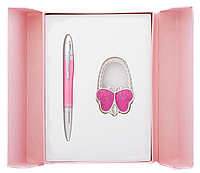 Набір подарунковий "Lightness": ручка (Ш) + гачок д сумки, рожевий LS.122030-10 Langres