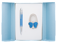 Набір подарунковий "Lightness": ручка кулькова + гачок д сумки, LS синій.122030-02 Langres