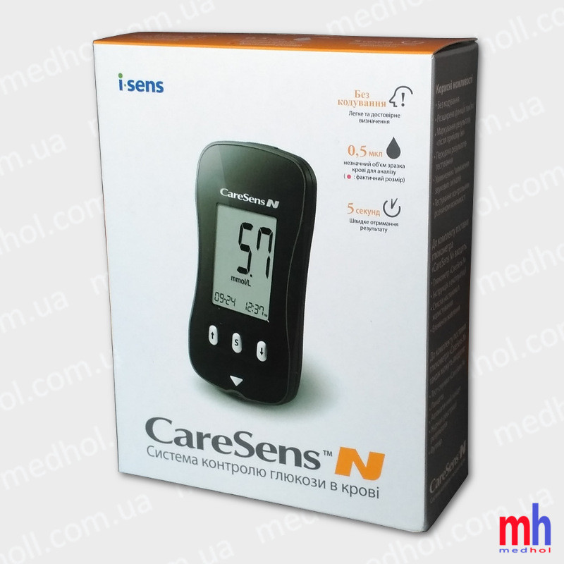 Набор глюкометр CareSens N набор + 100 шт. тест полоски CareSens N - фото 3 - id-p769702292