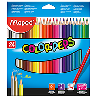 Карандаши цветные, 24 цвета, COLOR PEPS Classic, Maped