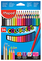 Карандаши цветные, 36 цветов, COLOR PEPS Classic, Maped