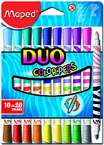 Фломастери 20 кольорів, двосторонні, COLOR PEPS DUO, Maped