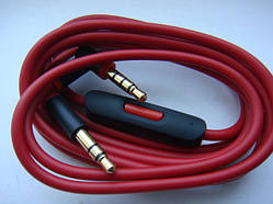 Шнур (червоний, білий) для навушників Monster Beat solo 2.0, MixR, Diamond Tear