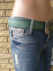 Джинси жіночі джинсові стрейчеві з поясом у подарунок JASS JEANS, Туреччина, фото 5