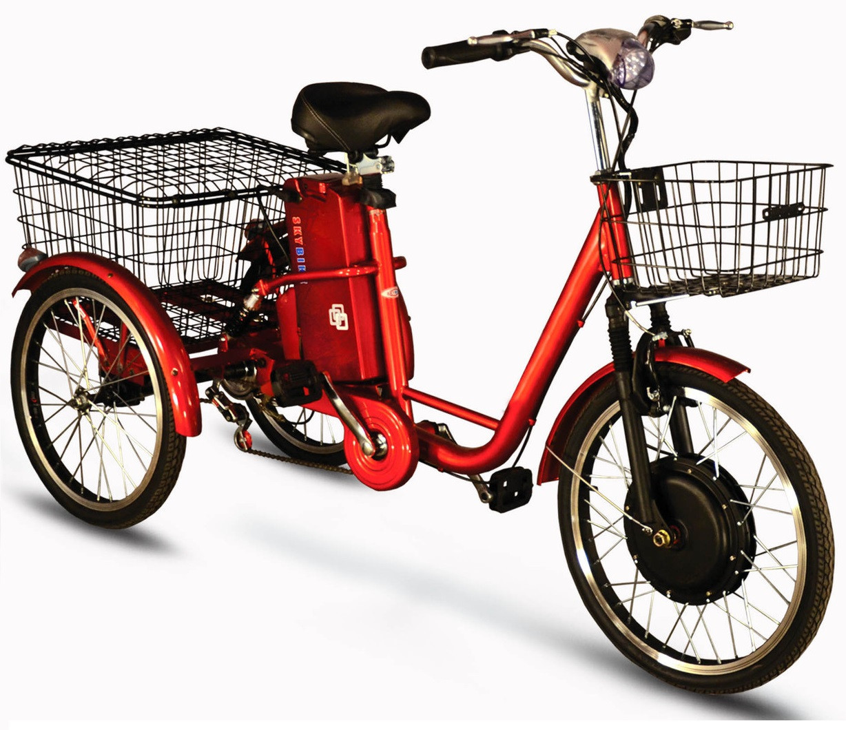 Электровелосипед (трицикл) Skybike 3-Cycle красный - фото 1 - id-p769878462