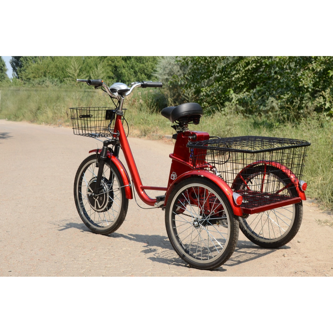 Электровелосипед (трицикл) Skybike 3-Cycle красный - фото 5 - id-p769878462