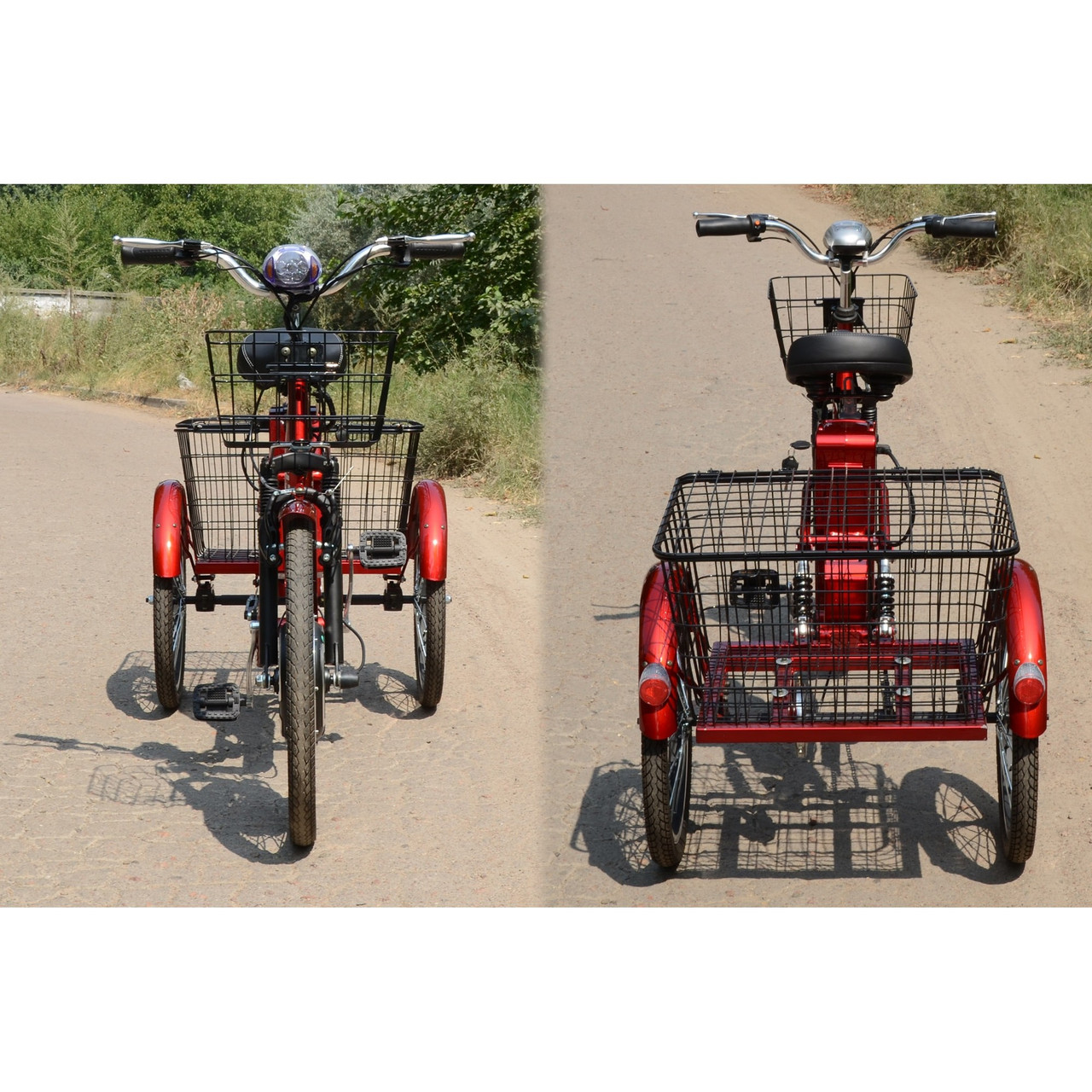 Электровелосипед (трицикл) Skybike 3-Cycle красный - фото 8 - id-p769878462