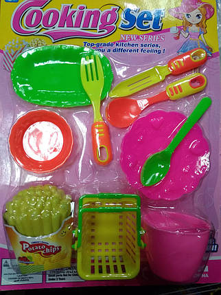 Дитячий ігровий набір Cooking Set для Дитячої кухні Дитячий посуд, фото 2