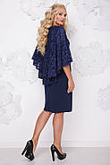 Жіноче ошатне плаття великого розміру Мілана / розмір 50-62 / колір синій, фото 2