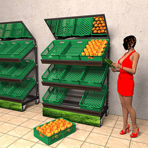 Стелажі торговельні для магазину продуктів