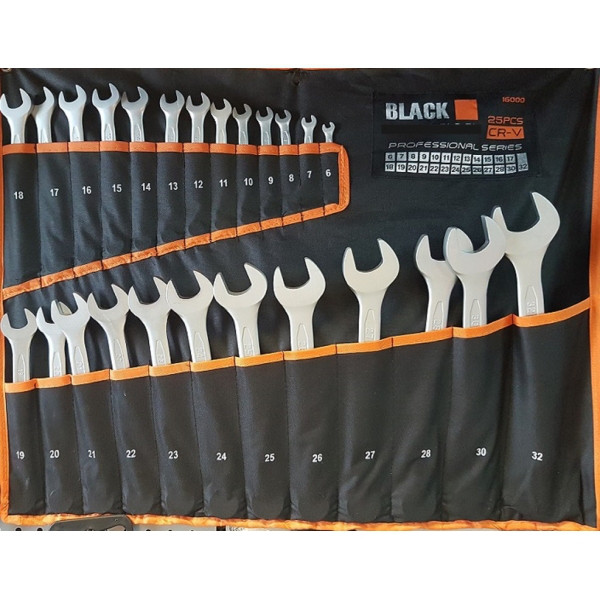 Набір ключів комбінованих Black 25 предметів