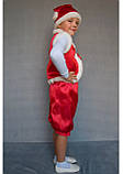 Карнавальний костюм Гномік (червоний) атлас, фото 2