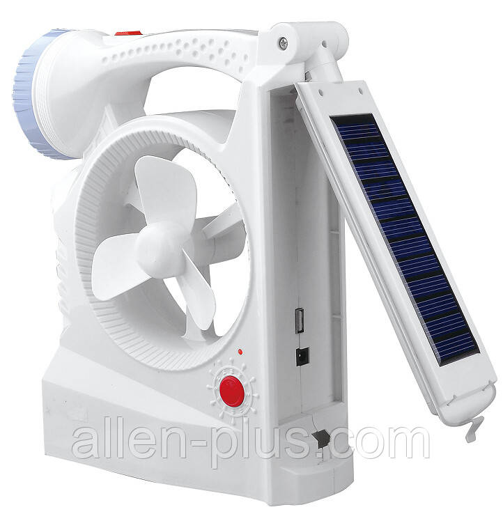 Ліхтар лампа c вентилятором акум. YJ-5839TF, 1W+36SMD, сонячна батарея, power bank