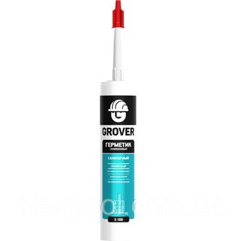 Герметик силіконовий санітарний GROVER S100 білий 0,3 л