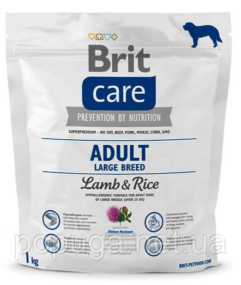 Корм Brit Care Adult Large Breed Lamb & Rice для дорослих собак великих порід з ягням і рисом, 3 кг