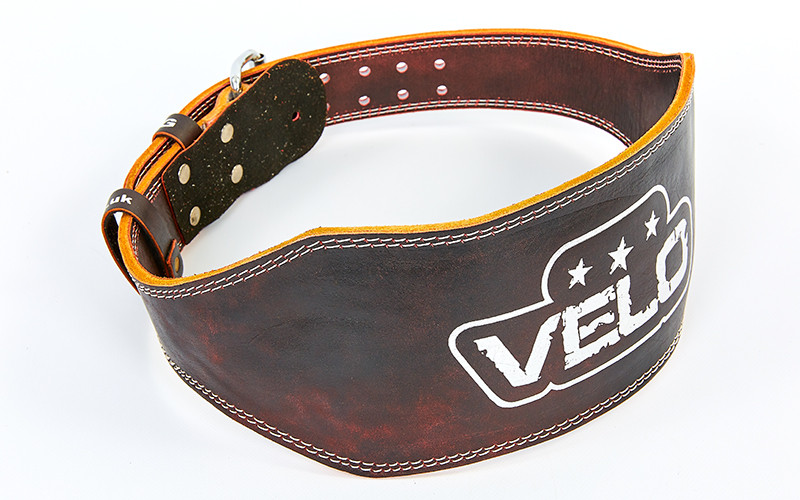 Пояс атлетичний Velo (шкіра) широкий, розмір S — XXL