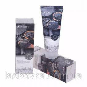 Пенка для глублокого очищения пор с черным углем 3W Clinic Charcoal Cleansing Foam - фото 2 - id-p770211079