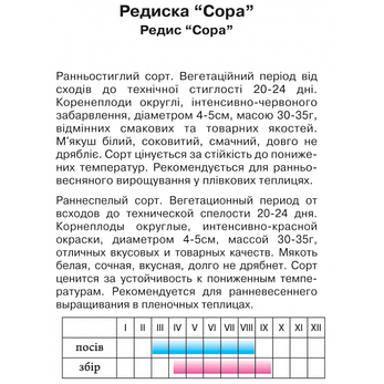 Редис "Сора", вагової, 50г, фото 2