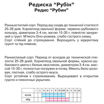 Редис "Рубін", великий пакет, 10 г, фото 2