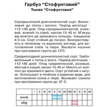 Гарбуз "Стофунтовая", 2г, фото 2