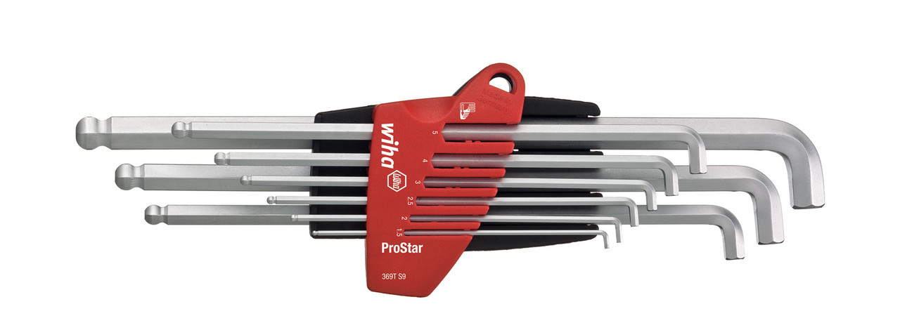 Набір штіфтових шестигранних ключів довгих з гексагональною головкою ProStar; Набір 9 шт;, фото 1