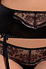 Комплект білизни BRIDA SET OpenBra black S/M - Passion Exclusive: трусики-танга, пояс, відкритий ліф 777Shop.com.ua, фото 2