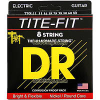 Струны DR TF8-11 Tite-Fit Nickel Plated 8-String 11-80
