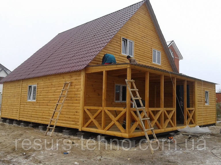 Будинок сбірний 9 м х 9 м з мансардою 135 м/кв