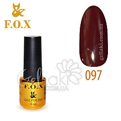 Гель-лак Fox No097, 6 мл (темний червоно-коричневий)