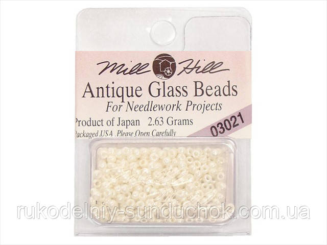 03021 бісер Mill Hill, 11/0 Royal Pearl Antique Glass Beads, фото 1
