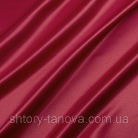 Атлас декоративний, однотонний червоний гергін, фото 1